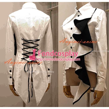 Fondcosplay hiphop Gotik Tripp Lolita Ceket Punk Moda Gömlek Beyaz Kırlangıç kuyruklu Ceket Cosplay Kostüm Tailor-made[CK1304]