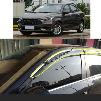 Ford ESCORT için 2016 2017 2018 2019 2020 2021 Araba Styling Sticker Plastik pencere camı rüzgar siperliği Yağmur / Güneş Koruma Havalandırma