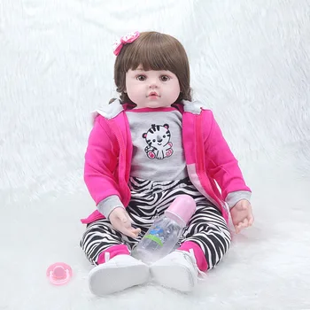 Forrsdor 22 inç 55 cm popüler simülasyon yenidoğan bebek kız sevimli giysileri ile en iyi noel hediyesi silikon reborn bebek bebekler