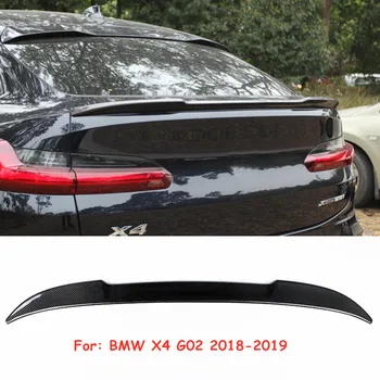 G02 Arka Spoiler Parlak Siyah Karbon fiber BMW için rüzgarlık X4 G02 2018 2019 Sedan CS Tarzı Araba Gövde Spoiler