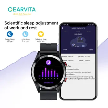 GEARVİTA 4 GB RAM 300 mah BT Çağrı Yerel Müzik akıllı saat Kalp Hızı Kan Oksijen/Basınç Smartwatch Bağlamak TWS Kulaklık