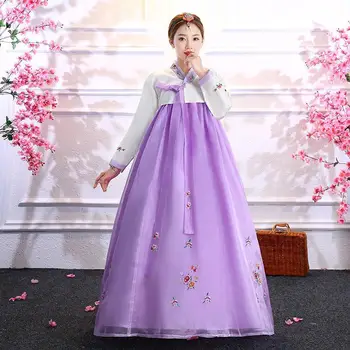Geleneksel Kadın Hanbok Etek Saray Elbise Kuzey Kore Kostüm Dans Performansı Kostüm Özel