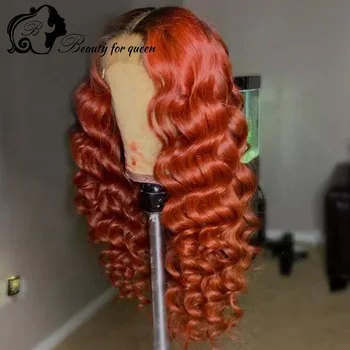 Gölgeli insan saçı peruk Kadınlar Için HD Şeffaf sırma ön peruk 150 % Remy Brezilyalı Saç Uzatma Ön dantel peruk Ağartılmış Düğüm