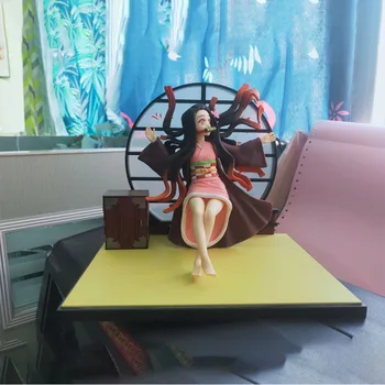 Iblis Avcısı Bıçak Sakura Ekran Uyku Pozisyonu Hareketli Bebek Kutulu Model Oyuncak El yapımı Hediye Ücretsiz Kamado Nezuko Garaj Kiti