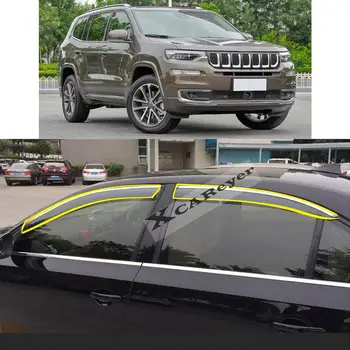 Jeep Grand Komutanı için 2018 2019 2020 2021 Araba Vücut şekillendirici Sticker Plastik pencere camı rüzgar Siperliği Yağmur / Güneş Koruma Havalandırma Parçaları