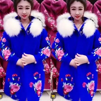 Kadınlar 2021 Kış İmitasyon Vizon Kaşmir kazak Ceket Yeni Kadın Giyim Kalın Sıcak Peluş Hırka Kapşonlu Örme D188