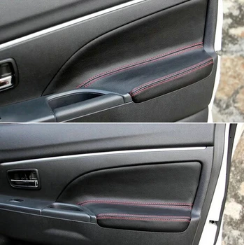 Kapı deri kırmızı çizgi dekorasyon kapı paketi ses yalıtımı cilt araba aksesuarları Peugeot 4008 için