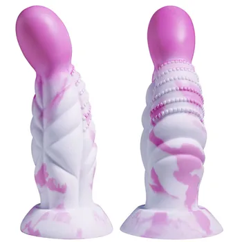 Karışık renk büyük yapay penis enayi yapay penis pop çekiç dick seks oyuncak kadın parçacık yüzey vajinal stimülasyon boncuk anal yapay penis seks shop