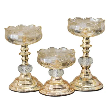 Kristal Mumluklar Cam Avrupa Romantik Şamdan Tutucu Dekor Portavelas De Cristal Yemek Masası Centerpieces AD50CH