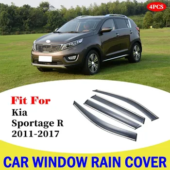 Kıa Sportage R 2011-2017 için Pencere Visor Araba Yağmur Kalkanı Deflector Tente ayar kapağı Dış Araba Styling Aksesuarları Parçaları