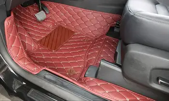Kırmızı Araba Paspaslar Özel Fit Ford Kenar İçin Araba Styling Oto Kat Mat Araba Aksesuar Halı Kapak