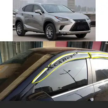 Lexus için NX200T NX300H 2016 2017 2018 2019 2020 araba Sticker Plastik pencere camı rüzgar siperliği Yağmur / Güneş Koruma Havalandırma Parçaları