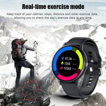 LIGE 2021 Yeni Bluetooth çağrı akıllı saat erkek kadın Spor modu Kalp hızı ve kan basıncı monitörü Etkinlik tracker Smartwatch