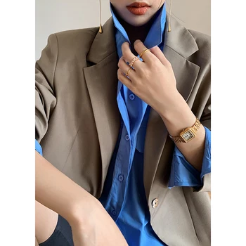 LUXUV kadın Ceket Yaz Blazer Hafif Ceket Kadın Takım Elbise Büyük Boy Bayanlar Yarı Resmi Giyim Gevşek Dış Giyim Ofis