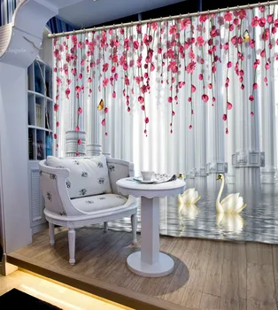 Lüks Avrupa Modern fasthion çiçek ev ddecorative ev dekor desen dekorasyon Karartma Gölge Pencere Perdeleri