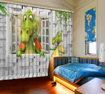 Lüks oturma odası perdeleri 3d pencere courtains için oturma odası yatak odası perdeleri çocuk odası yatak odası için-dekorasyon