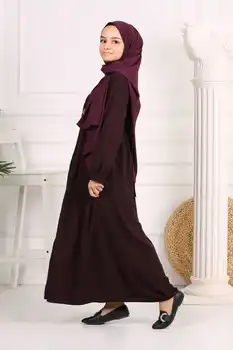 Mafsallı Robalı Genç Ferace Mürdüm Kış Sonbahar 2021 Müslüman Kadınlar Başörtüsü başörtüsü islam Türkiye