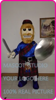Maskot highlander maskot savaşçı maskot kostüm özel çizgi film karakteri cosplay süslü elbise mascotte tema