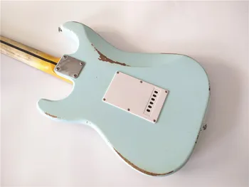 Miras klasik standart eski vintage elektro gitar klasik gök mavisi ihtiyaçlarına göre özelleştirilebilir