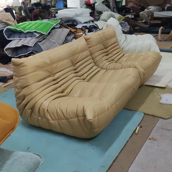 Modern ev mobilya Togo kumaş kanepe iskandinav oturma odası kanepe ışık lüks deri sünger kanepe