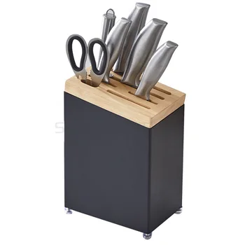 Mutfak bıçağı kutusu, bıçak tabanı, kare bıçak tutucu, bıçak bileme çubuğu, makas, meyve bıçağı, drenaj borusu, masa üstü raf