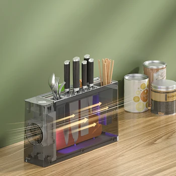Mutfak Dezenfeksiyon Bıçak Tutucu Akıllı Ev Çubuklarını Dezenfeksiyon Kurutma Bıçak Dezenfeksiyon Makinesi