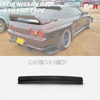 Nissan R32 GTR için FRD Tipi Karbon siyah Parlak Bitmiş arka spoiler sedye flap aksesuarları Dış Gövde kiti