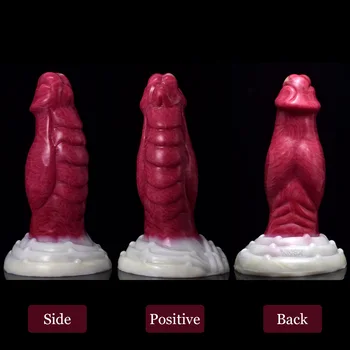 NNSX Kalın Gerçekçi Yapay Penis Ölçekli Canavar Kas Lifi Silikon Hayvan Anal Oyuncak Vantuz Yapay Penis Kadınlar için Eşcinsel Seks Oyuncakları