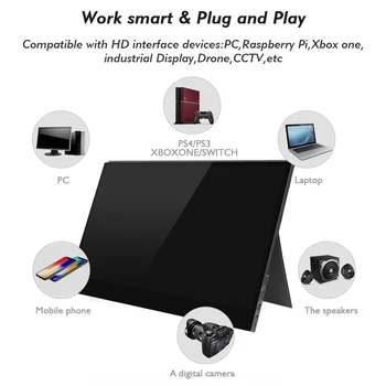 OEM fabrika yüksek teknoloji dizüstü 15.6 inç 4k dokunmatik ekran oyun kapasitif taşınabilir usb tip-c girişi