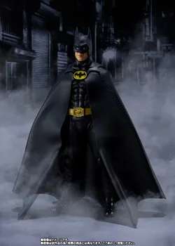 Orijinal BANDAI DC S. H. Figuarts Batman 1989 Michael Keaton Modeli Oyuncak Aksiyon Figürleri Oyuncaklar Çocuklar Için Hediye