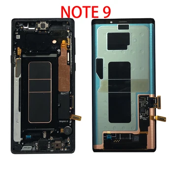 Orijinal SÜPER AMOLED Not 9 LCD İçin Samsung Galaxy Note9 LCD İle Çerçeve N960F N960 Ekran + Dokunmatik Ekran değiştirme İle bir Nokta