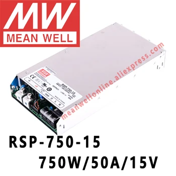 Ortalama Kuyu RSP-750-15 meanwell 15VDC / 50A / 750 W Tek Çıkış PFC Fonksiyonu ile Güç Kaynağı online mağaza