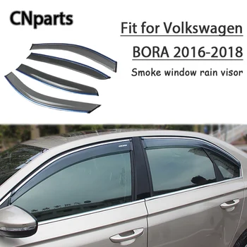 Otomobil Parçaları Volkswagen Bora 2016 2017 2018 Için 4 adet ABS Araba Duman Pencere Visor Taze Hava konveksiyon Aksesuarları Tutmak