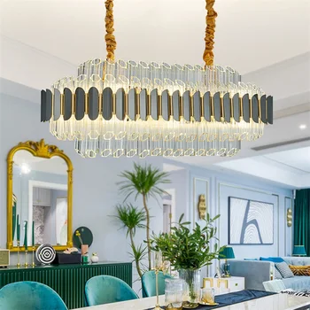 OULALA kristal kolye ışık Postmodern lüks LED lamba avize fikstür ev yemek oturma odası İçin