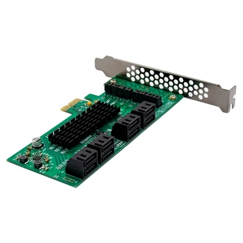 PCI Express SATA 3.0 Yükseltici Kart PCI-E X1 9215 için 8 Port SATA 3.0 Genişleme Kartı 6 Gb / S sabit disk Adaptörü