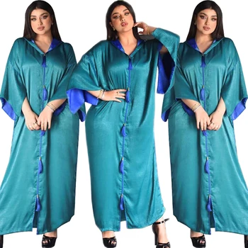 Ramazan Orta Doğu Müslüman Kadınlar Kapşonlu uzun Elbise İslam Giyim Dubai Kaftan Arapça Abaya Türkiye Kaftan Fas Maxi Elbise