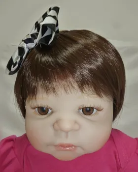 Sevimli yeni tasarım Tam Silikon vücut Doll Reborn 55 cm 22 inç tüm vinil reborn bebek kız bebekler oyuncaklar çocuk doğum günü hediyeleri için