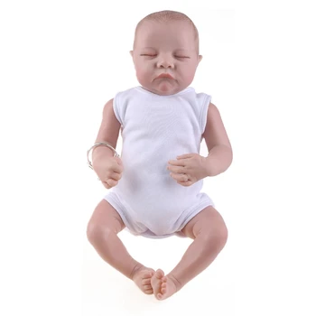 Simülasyon Boyasız DIY Silikon Yeniden Doğmuş Bebek Kalıp Bebek Setleri 19 İnç Gerçekçi Görünümlü Bebek çocuk için oyuncak Noel Hediyesi