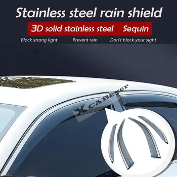 SKODA SUPERB 2013 için Araba Vücut Styling Sticker Plastik Pencere Cam Rüzgar Visor Yağmur / Güneş Guard Vent Parçaları