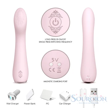 Sourcion G Spot Yapay Penis Vibratör bayanlara Seks Oyuncakları Silikon Su Geçirmez 9 Modu Erotik G-spot Klitoris Masajı Kadın Masturbator