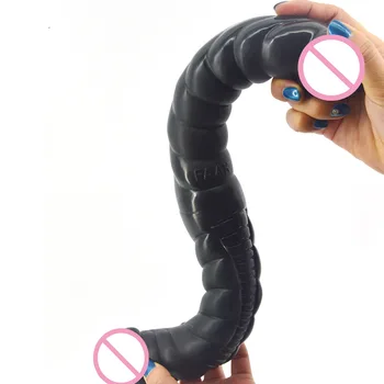 Spiral çift başlı ejderha unisex anal plug penis mastürbasyon cihazı eşcinsel seks araçları yetişkin ürünleri ekstra uzun flört silikon