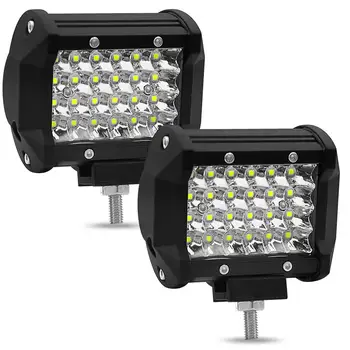 [Stok Fazlası] 4 adet 4 ınç 72 W 4 satır LED şerit ışıklar Off-Araba üst tamir ışık çubuğu çalışma lambası