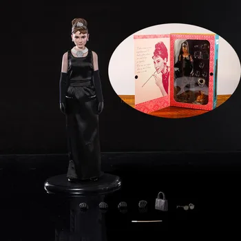 Stokta Koleksiyon 1/6 Ölçekli Kadın Film Yıldızı şekilli kalıp Kahvaltı Tiffany'de 12 inç Action Figure Tam Set Hediyeler için