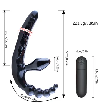 Straplez Strapon Yapay Penis çiftler için vibratör anal G spot vajinal Vibratör Lezbiyen Seks Oyuncakları Kadınlar için Erotik Samimi Ürünler