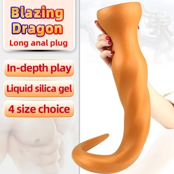 Super largo consolador Anal masaje prostático dilatadores anales masturbación vaginal erótico, sexo, adultos juguetes para los h