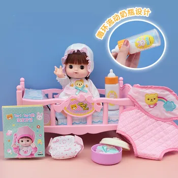 ToriTori göz kırpan bebek beşik yatak besleme çocuk oyuncakları kız biberon Hediye