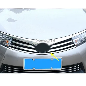 Toyota Corolla Altis 2016 için Araba Vücut Şekillendirici Kapak Dedektörü ABS Krom Trim Ön Up Izgara Grill Grille Davlumbazlar 1 adet