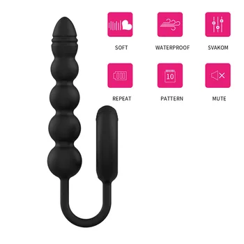 Uzaktan Kumanda Güçlü Vibratör + Masaj Halkası Butt Plug Anal Erotik Ürünler Seks Ürünleri Seks çiftler için oyuncaklar Erkekler Yetişkinler Anal Oyuncaklar