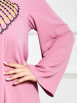 Vestidos Robe Musulmana De Moda Femme Kaftan Dubai Abaya Müslüman Başörtüsü Elbise Türkiye Elbiseler Kadınlar İçin İslam Giyim Umman Fas