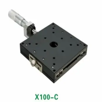 X Ekseni 100X100mm Platformu Hassas Rulman Doğrusal Sahne Merkezi Mikrometre